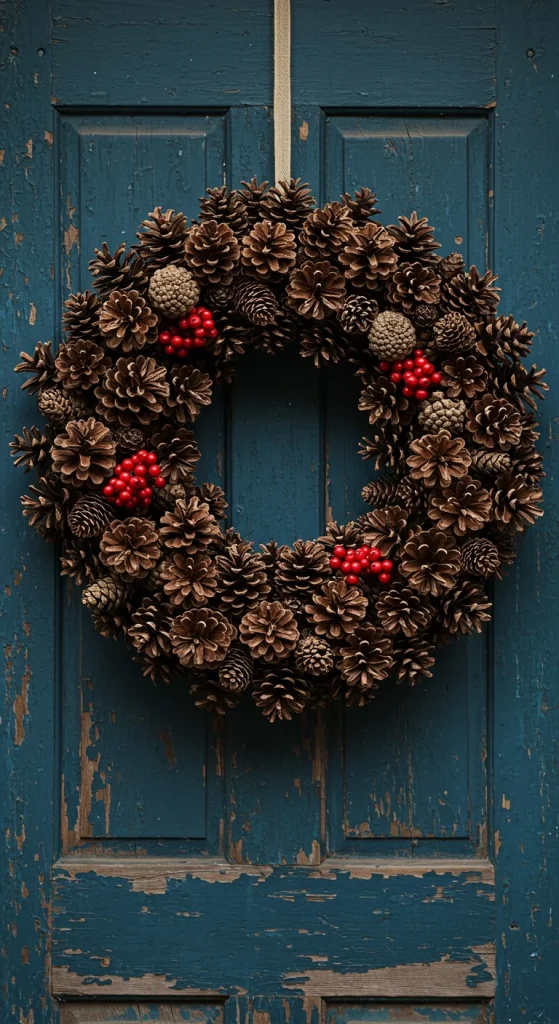 Assemble a Rustic Pinecone Wreath