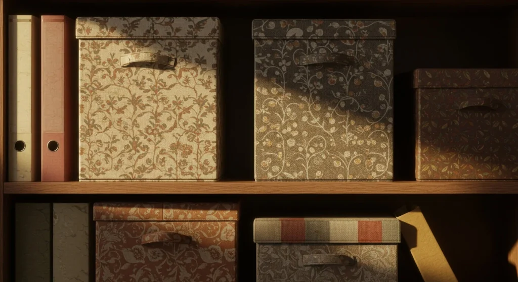 Fabric Covered Storage Boxes