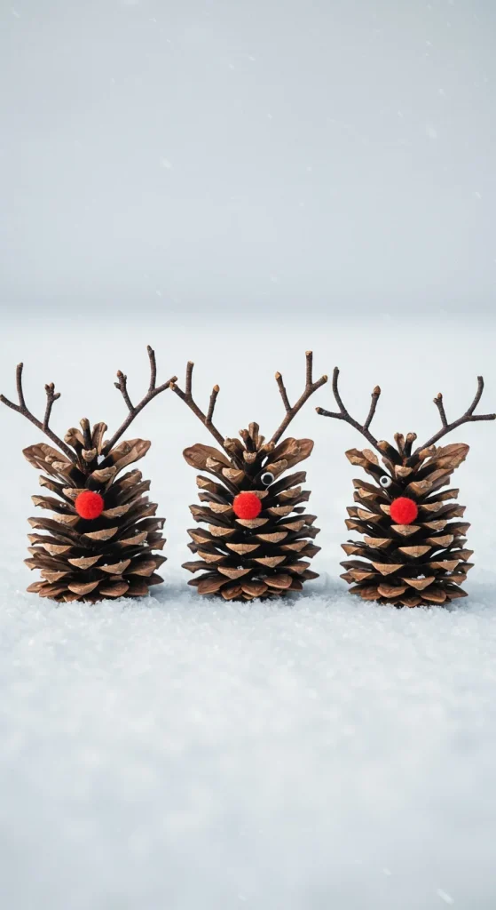 Fashion Adorable Pinecone Reindee