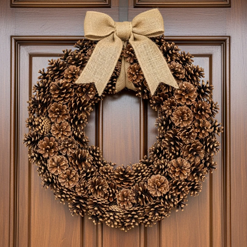 Create a Rustic Pinecone Wreath