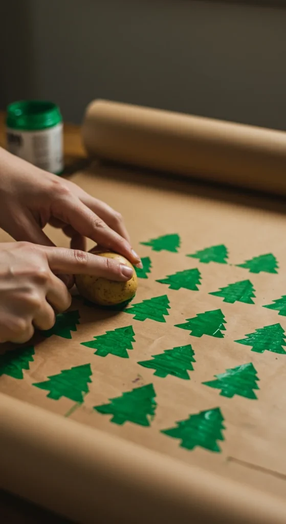 Hand-Stamp Your Own Gift Wrap