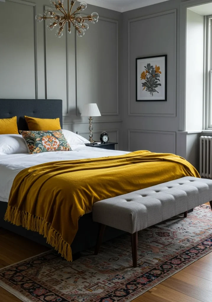 Mustard Yellow & Muted Grey