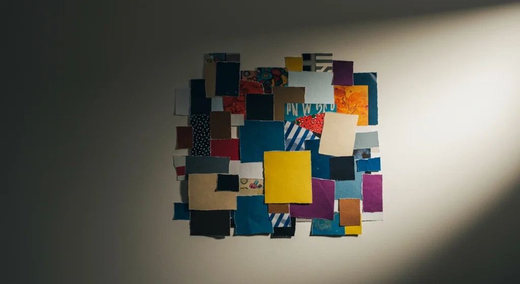 Scrapbook Paper Wall Collages