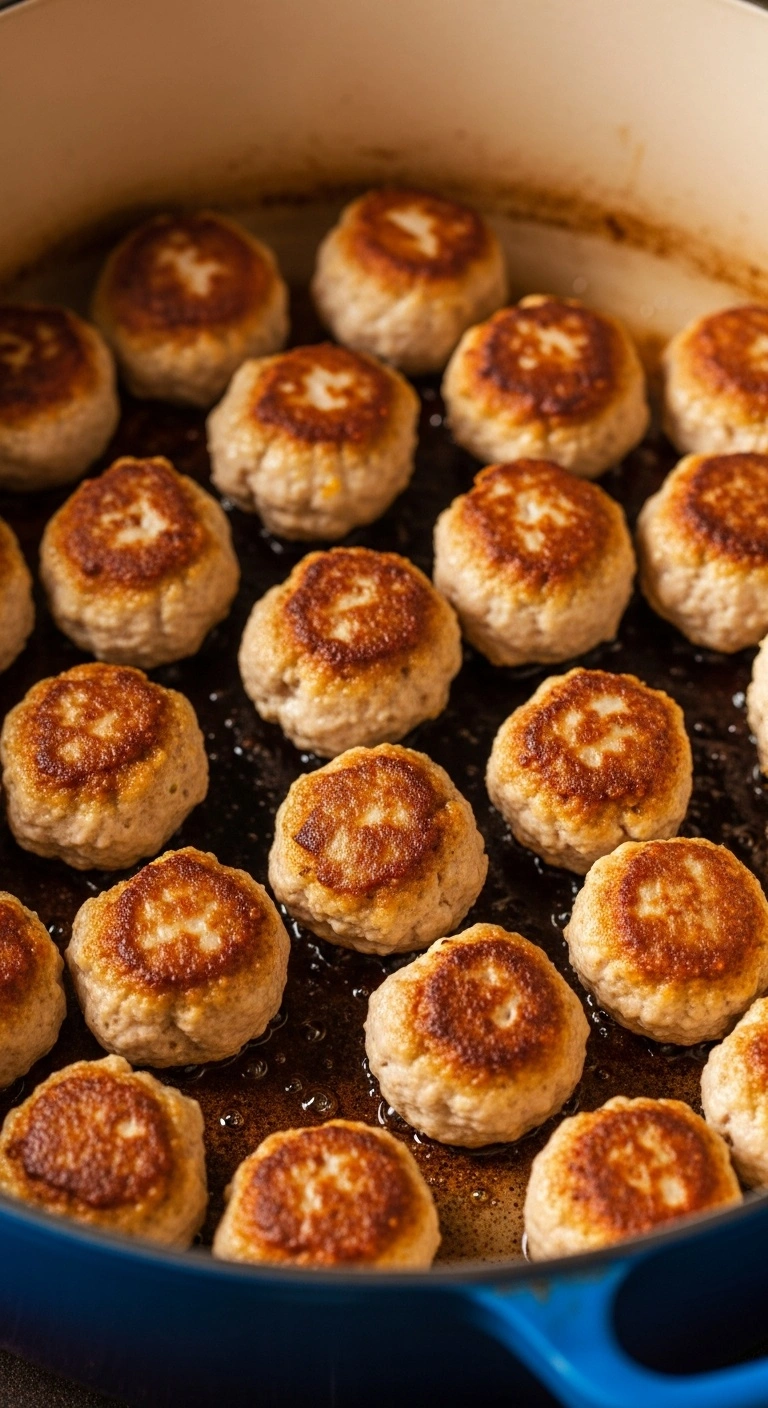 Form and Brown the Meatballs