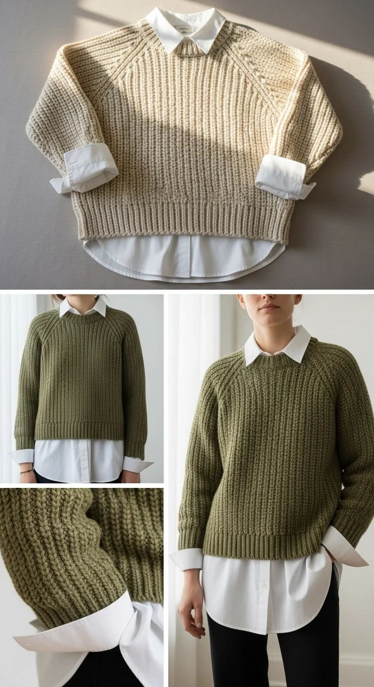 Layered Over a Collared Shirt