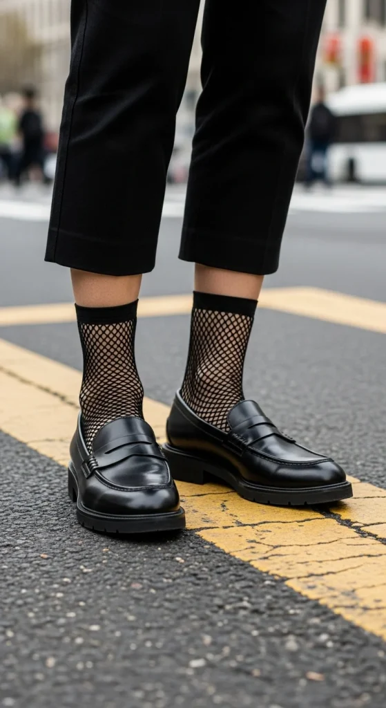 Fishnets as a Subtle Accessory