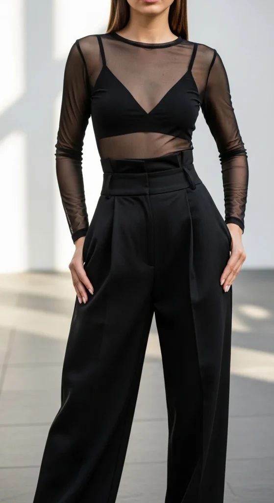 Sheer Top with a Bralette