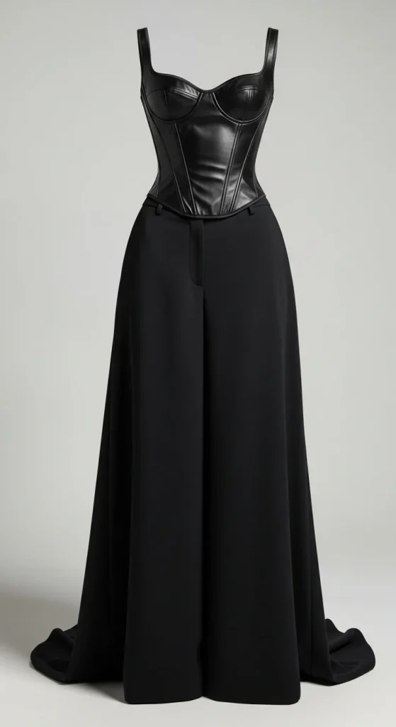 Wide-Leg Trousers and Corset Tops