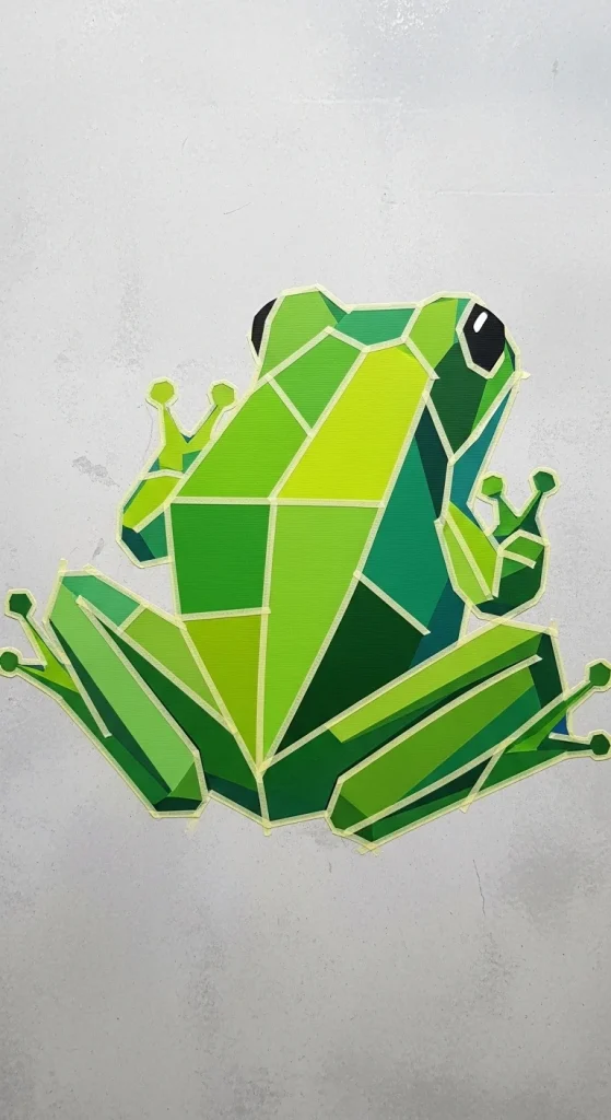 The Abstract Color-Block Frog